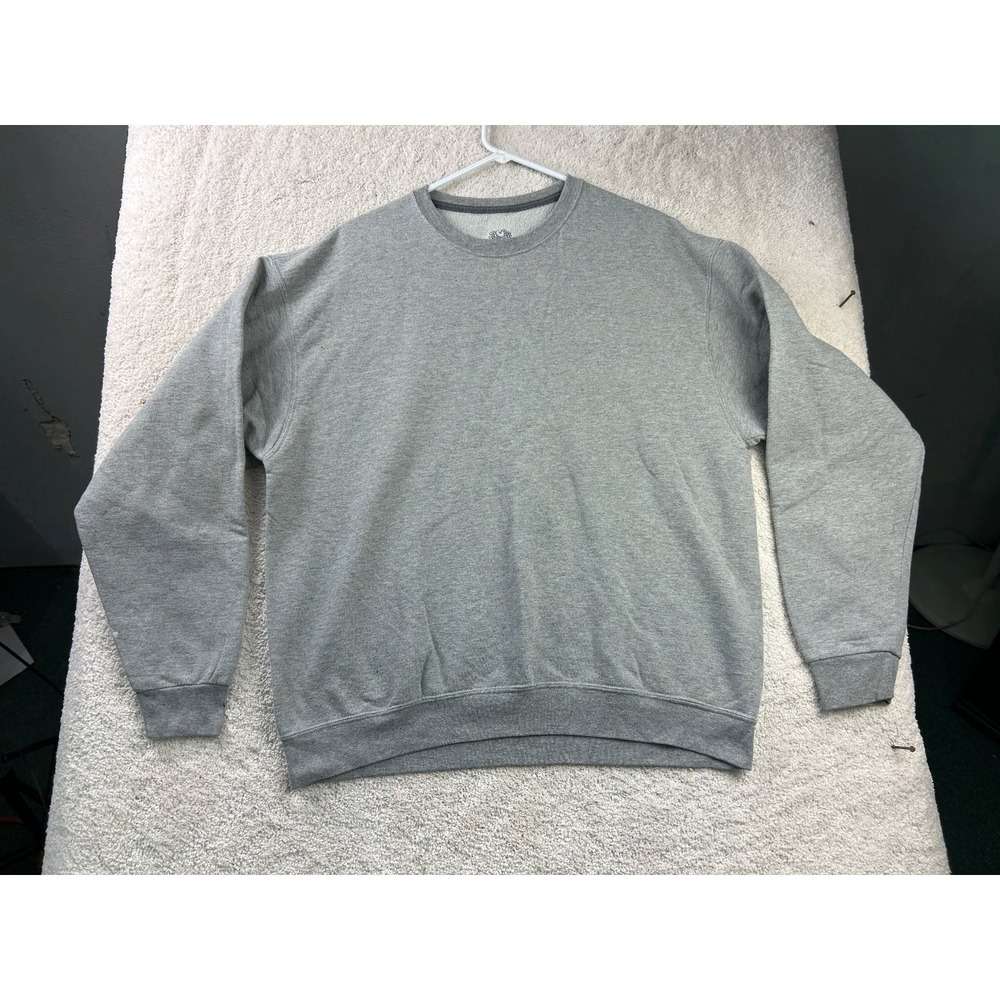Fruit of the Loom‎ Sweatshirt Men's XL Gray Cotton Polyester Crewneck